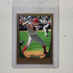 2011 Bowman Baseball, Mike Trout Gold, Thick Rookie Card, #101, Mint Condition