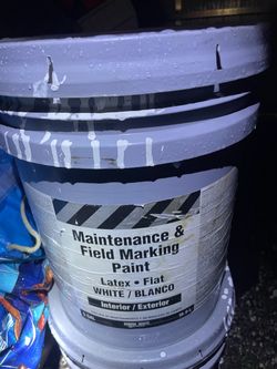 White Maintenance and field marking paint LATEX FLAT
