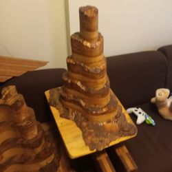 Wooden Castle Sculpture