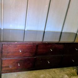 Baronet Low Boy Modern Dresser with 6 Drawers in a chocolate or espresso finish by Crate and Barrel