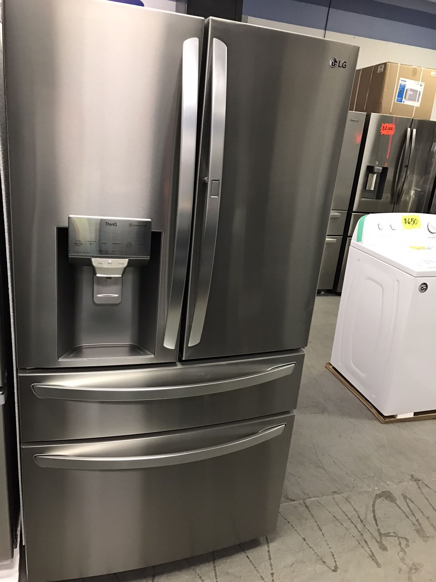 LG FRENCH DOOR STAINLESS STEEL REFRIGERATOR DOOR IN DOOR BRAND NEW OPEN BOX