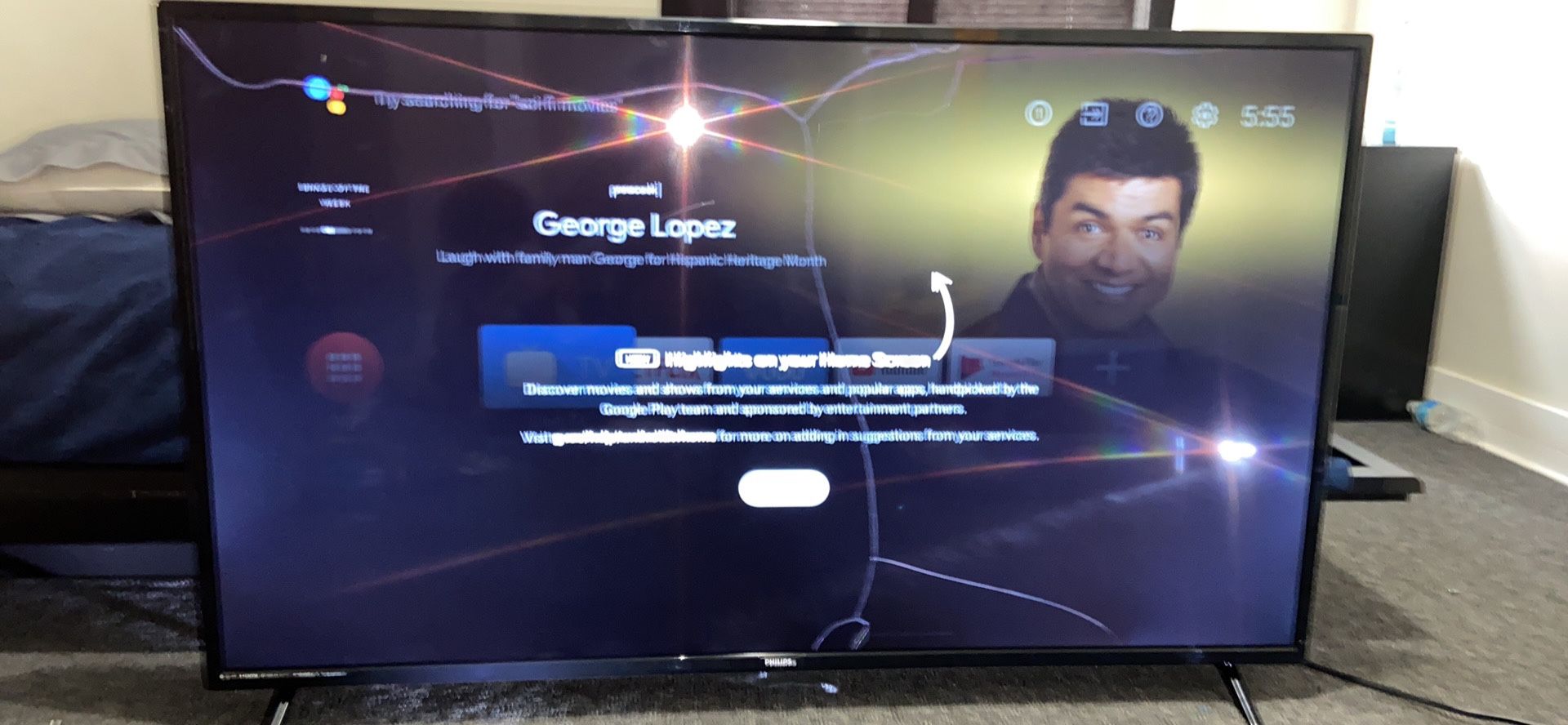 55inch Crack Flat Screen