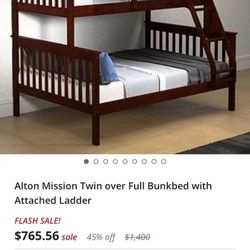 Twin Over Full Bunk Bed 
