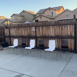 IKEA  Dining  Chairs (6), Wood & Chrome