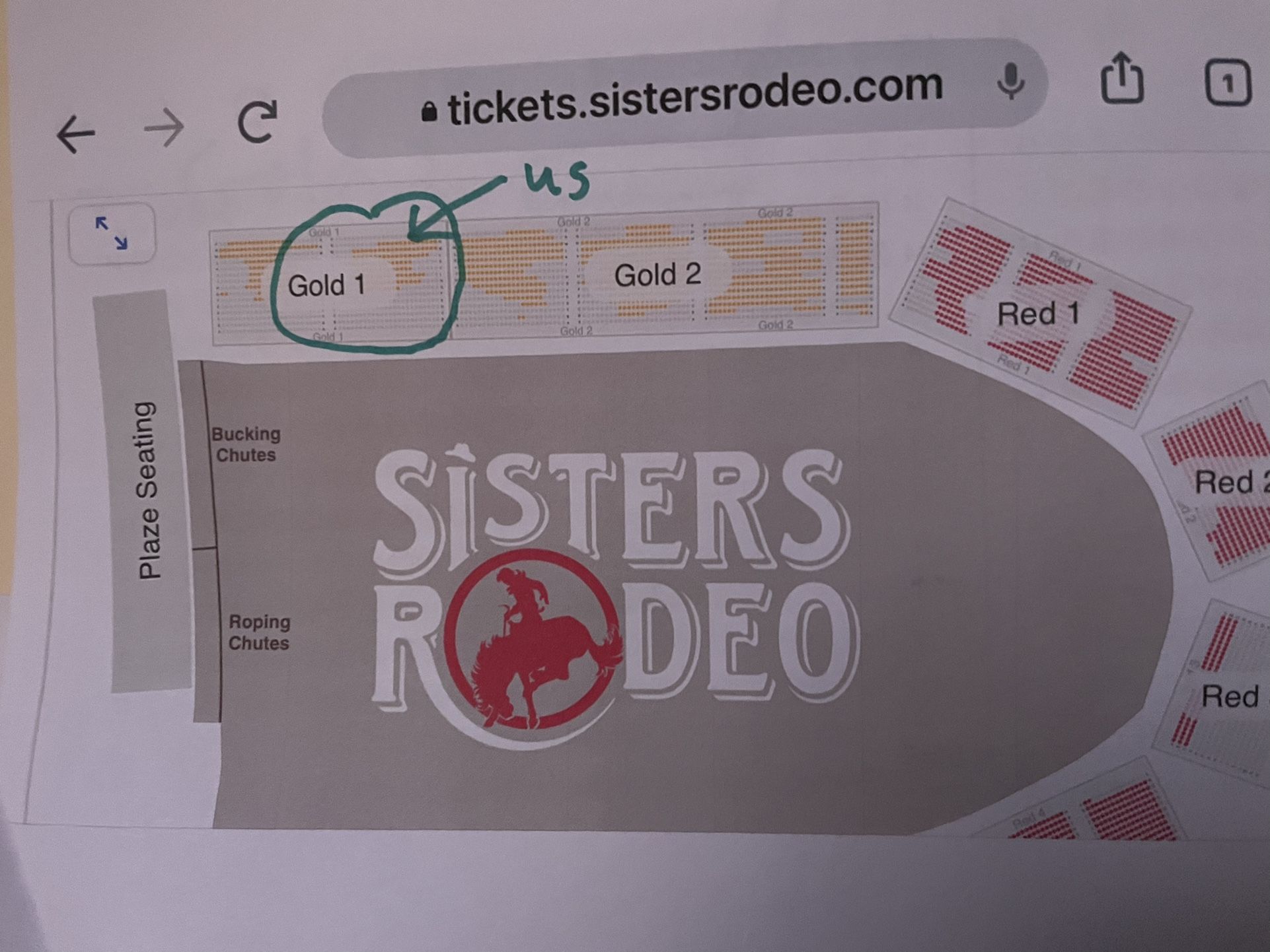 PRIME SISTERS RODEO TICKET (1) FOR Saturday 1pm Sold Out Show