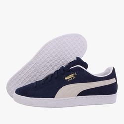 8.5 Pumas Blue And White Suedes Classic 