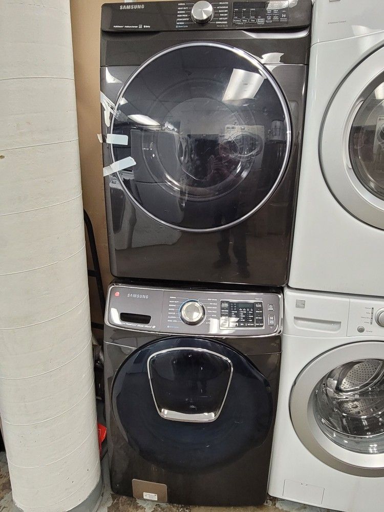 Used Samsung AddWash 5.0cu Ft Large Capacity Front Load Washer And NEW Electric 220volt Dryer Set