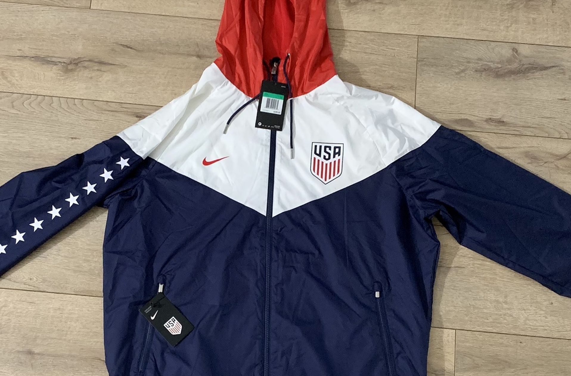 Nike USA Windrunner Jacket - White/Red - XL -New with Tags (AJ6519-410)