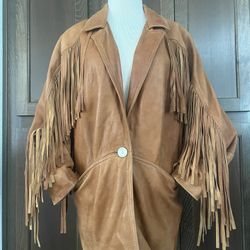 Genuine Leather Rust Colored jacket women XS