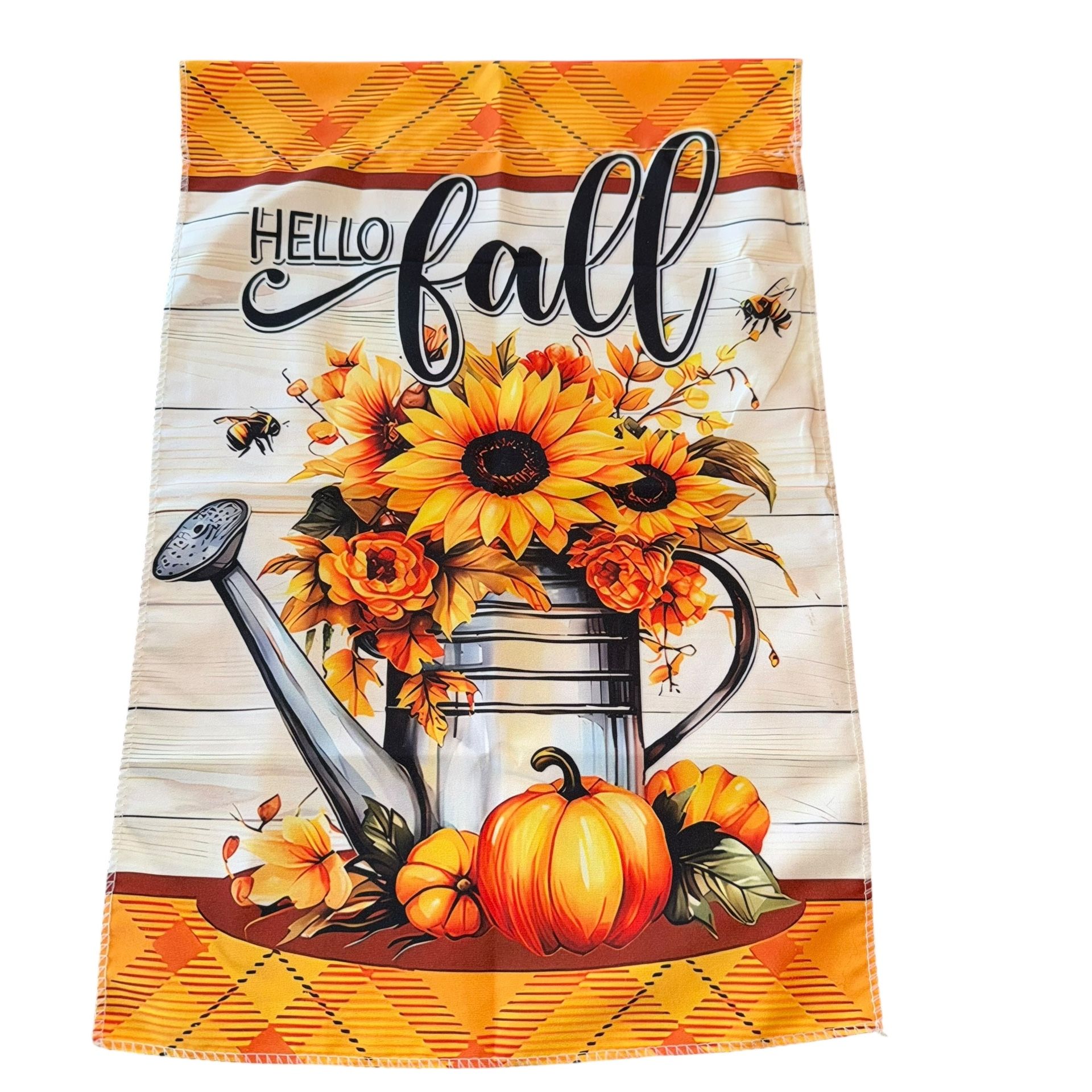  Autumn Hello Fall Polyester Garden Flag Decorative Gift Yard Banner 17”x12” New   Beautiful Fall flag. Very vibrant. New without tags.  17”x10” Doubl