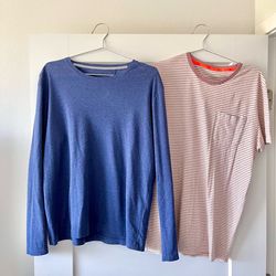 Banana Republic Men's Long Sleeve And SuperDry T-Shirt