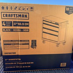Brand New in box - 36.5-in H Craftsman 4 -Drawers Rolling Black Wood Portable Work Bench