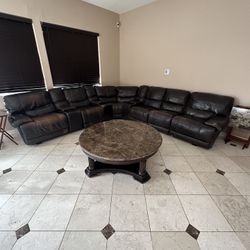 Reclining Electric Sectional And Table