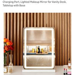 Brand new Vanity Mirror with Lights - 17x13in 3 Light Colors, Lightness Adjustable, Smart Touch Control, Makeup Mirror with USB Charging Port, Lighted