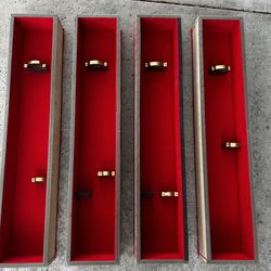 URGENT FLASH SALE  Military Saber & Baseball Bat Display Cases - Set of 4