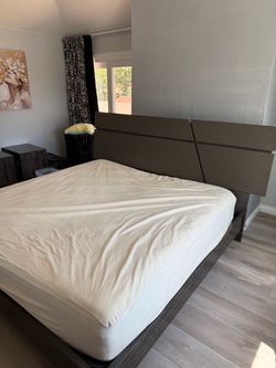 Luxury Italian King Bed Frame with 2 Nightstands – Made in Italy