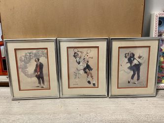 vintage robert owen clown prints 8.5” X 10.5”