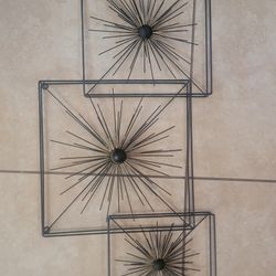 Modern Metal Geometric Starburst Wall Art Décor