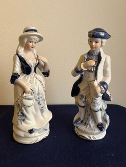 Bisque Pair of Figurines 