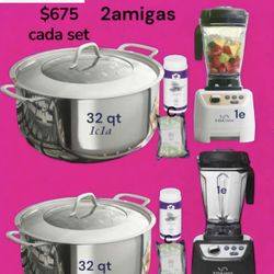 Espesial De Licuadora, Olla De 32qt Con Parrilla Y Divisor, Polvo Linpiador Y Esponja