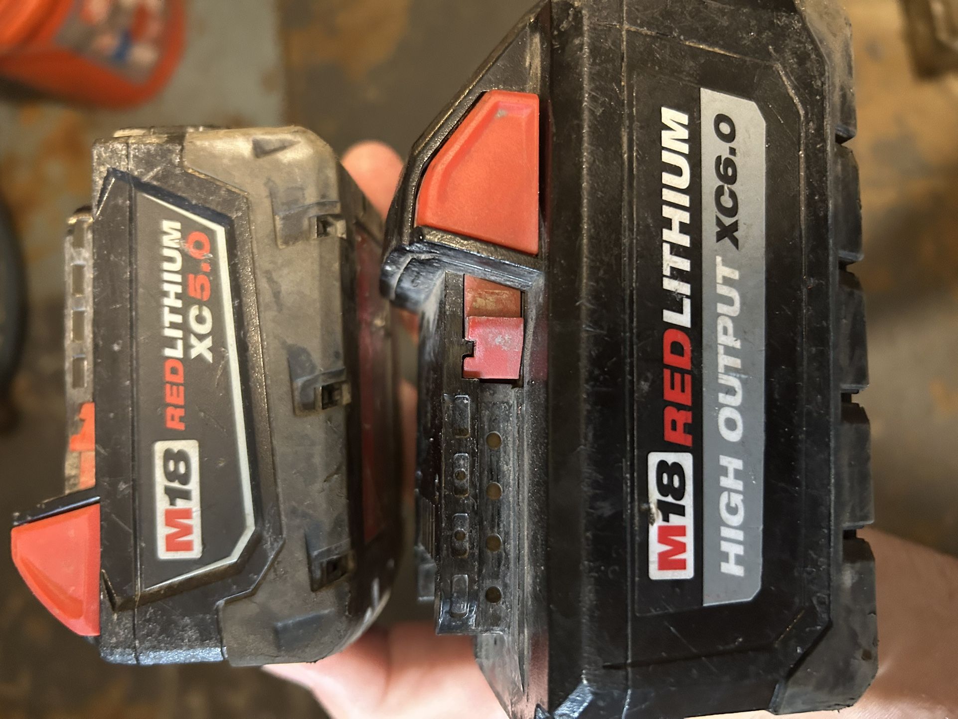 2 M18 Milwaukee Batteries