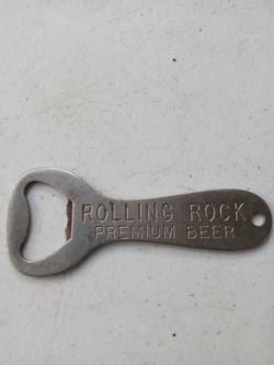 COLLECTABLE VINTAGE ROLLING ROCK BEER BOTTLE OPENER