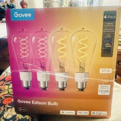 Govee - 500LM RGBWW Smart ST19 LED Bulb 4 Pack