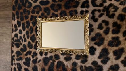vintage gold vanity tray