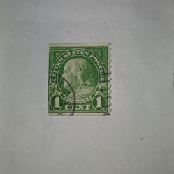 Benjamin Franklin Green 1 Cent U.S.stamp(extremely Rare)1902 Series 
