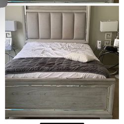 Grey Queen Bed Frame 