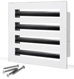 8x8 Modern AC Vent Cover, Decorative Air Vent Register Grille Linear Slot Diffuser, Adjustable Airflow, Quiet Operation, HVAC Vent Cover for Ceiling,