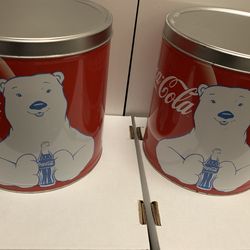(2) - Large - Coca-Cola Tins - (Collectable)  $ 5 - Each   Excellent Condition
