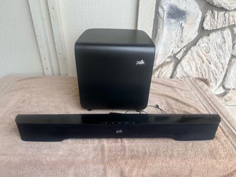 Polk Surround System Dsb1 sound bar, Dsb2 sub, Tested Works, No Remote