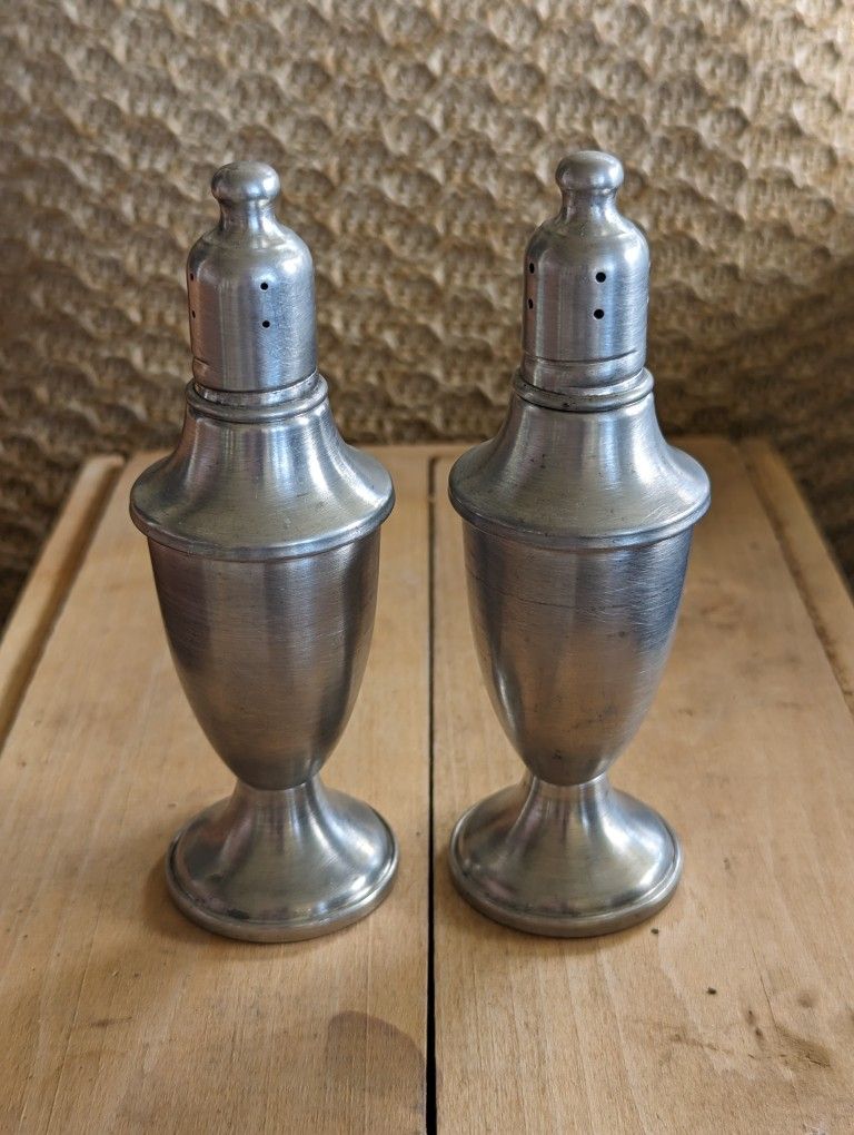 Pewter Salt And Pepper Shakers 