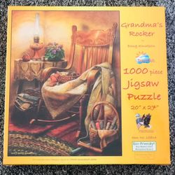 NEW SunsOut Doug Knutson Grandma’s Rocker 1000 Piece Puzzle