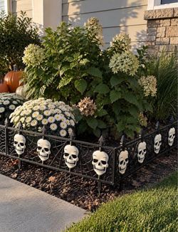 Halloween Skeleton Skull Outdoor Lawn Ornaments - Set of 3
