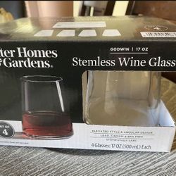 New! Wine Glasses Stemless 