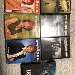 the walking dead season 1, 5, & 6, Reba season 1-3, and True blood season 3