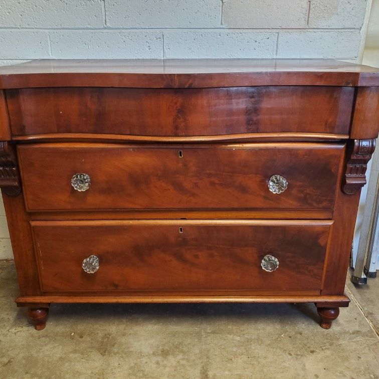 Vintage Antique Wood Dresser 3 Drawer