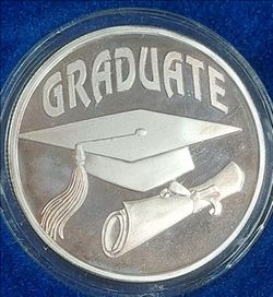 🎓 1oz Silver Graduation Gift - Engravable & Cased