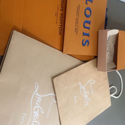 Louis Vuitton And Christian Louboutin Shopping Bags