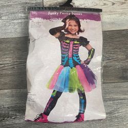 Kids Girls Funky Bones Toddler Halloween Costume 3T-4T