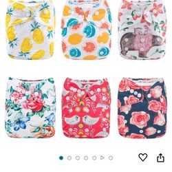 6 Cloth Diaper Covers +insert 