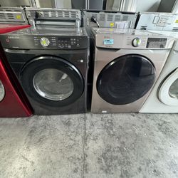 Set Samsung Used Washer & New Scratch & Dent Electric Dryer 