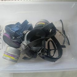 AOSafety Mask With 2 Pairs Of Glasses Like New Condition