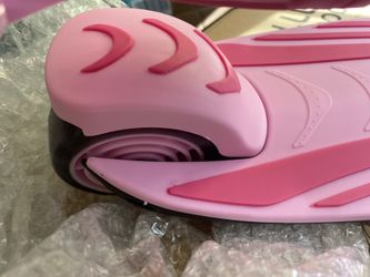 Allek FO1 folding kick for kids,ages(3-12)3 wheels led flashing,adjustable handle bar(pink)