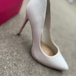 Brand New White High heels 
