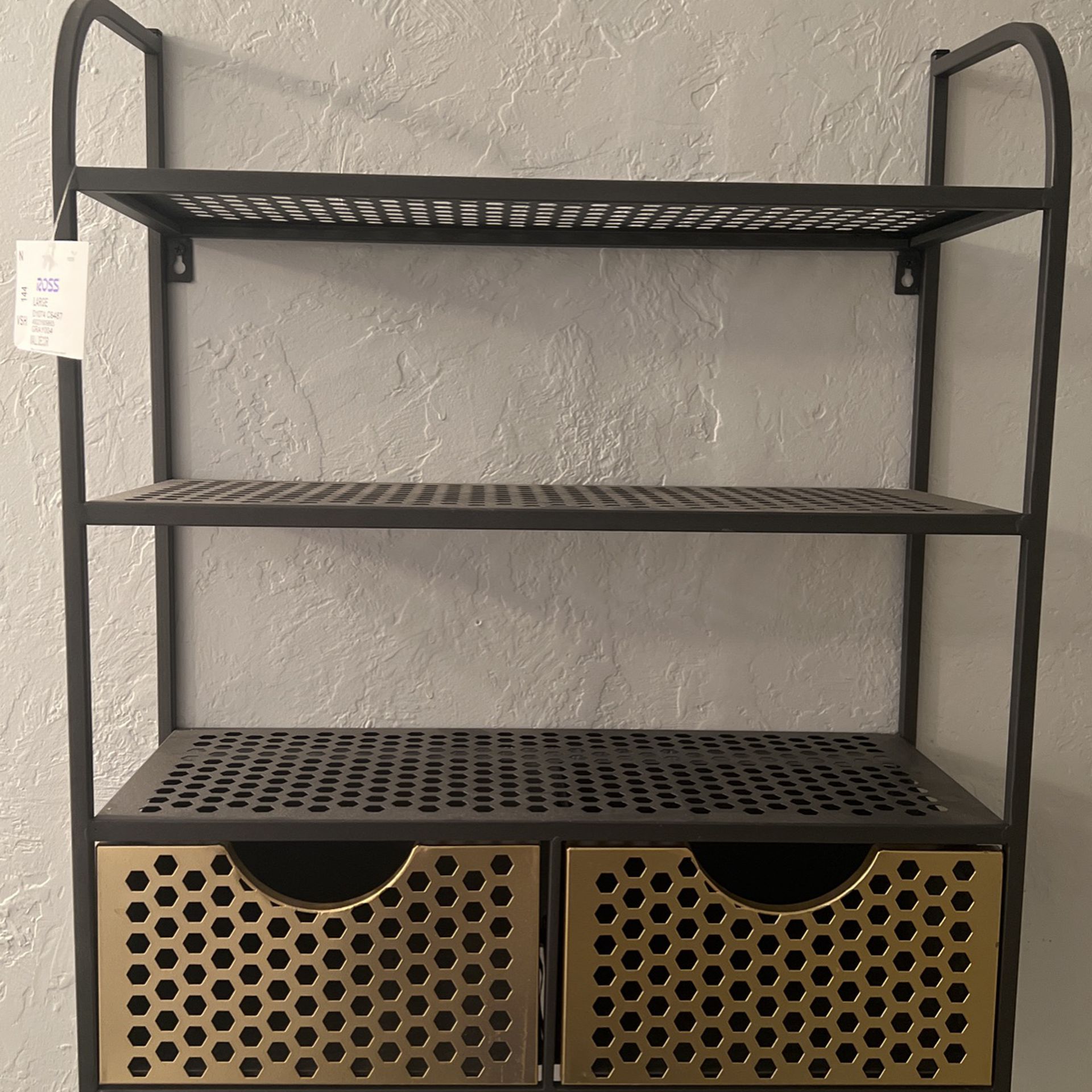 NEW 3 SHELF Pewter & Gold Drawers ONLY  $22