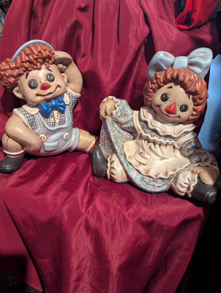 Ceramic Raggedy Anne And Andy