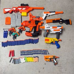 Nerf Gun Lot With Bullets